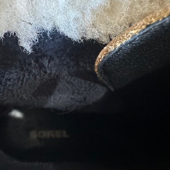 Sorel Dacie Lace Up Brown & Black Heeled Boots SZ 8 Leather Waterproof Women EUC - Picture 7 of 7